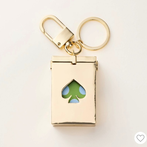 NWT Mini Deck of Cards Bag Charm Keychain - kate spade new york x Target Gold - Picture 1 of 4
